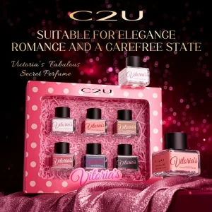 C2U 6 SCENTS SECRET INTIMATE PERFUME SET LONG LASTING MINI FRAGRANCE GIFT BOX