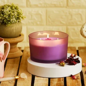 Candle Manufacture Strong Fragrance Soy Wax Candle Fragrance Luxury Private Label Amber Glass Jar Candle