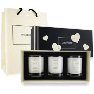 Candle Suppliers Custom LOGO Soy Wax Mini Glass Jar Metal Lid Pillar Scented Candle Luxury Essential Oils Fragrance Gift Sets