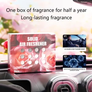 Car Air Freshener Solid Gel Deodorizer for Automotive and Household Powerful Odor Eliminator with Natural Fragrance Long-Lasting