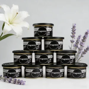 Car Solid Air Freshener in Can Perfume Fragrance Luxury Gel Balm Car Diffuser Scented Initial with Long Lasting