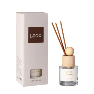 Car and Home Flameless Fragrance Diffuser with Perfume Fragrance Oil Stick and Glass Reed Diffuser
