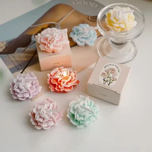 Carnation Shape Scented Candle Aroma Home Fragrance Scented Organic Scented Candle