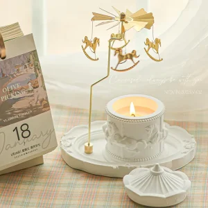 Carousel Aromatherapy Scented Candles Soy & Coconut Wax Birthday Holiday & Diwali Gifts for Female Classmates and Best Friends