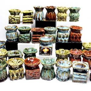 Ceramic Aroma Lamps Scented Essential Oil Melt Burner Electric Ceramic Wax Warmers for Home Decoration