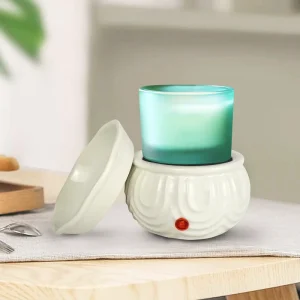 Ceramic Electric Aroma Candle Warmer and Essential Oil Burner with Multi-Plug
