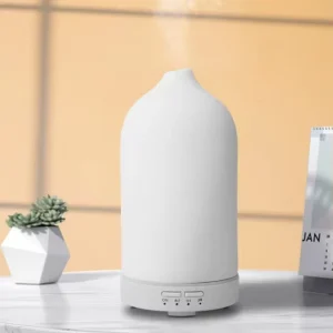 Ceramic Electric Aromatic Oil Diffuser Lamp Nightstand Air Humidifier for Hotel and Household Use