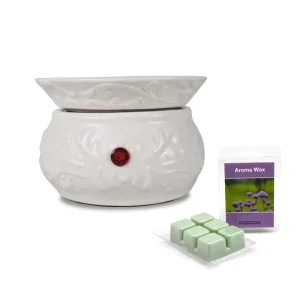 Ceramic Electric Wax Warmer Aromatherapy Candle Jar Essential Oil Diffuser Eco Friendly Highly Scented Desktop Soy Wax Melt