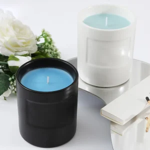 Ceramic Jar Aromatherapy Soy Wax Candle Custom Scent Long Burning for Valentine’s Day Diwali