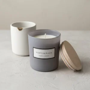 Ceramic Jar Lid with Chinese Christmas Scent Soy Wax Citronella Glass Candle for Outdoor for Thanksgiving