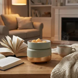 Ceramic Wax Melt Warmer Electric Plug in Flameless Candle Warmer Lamp for Home Aromatherapy Scented Melts