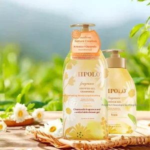Chamomile Fragrance Shower Gel 800g Natural Wormwood Extract Moisturizing Body Wash for Oily Mixed Skin Refreshing Cleansing