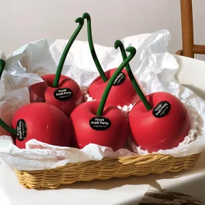 Cherry Fragrance Gel Odor Eliminator Sachet Modern Fruit Shaped Home Air Freshener