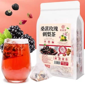 Chinese Blended Mulberry Rose Chinese Pear Tea 250g Per Bag (25 Individual Triangular Tea Bags) Value Pack From Anhui