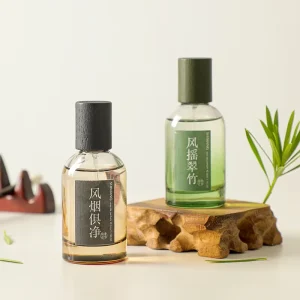 Chinese Unisex Perfume Bottles Modern Floral Scent Eau De Parfum Spray with Long Lasting Top Cap Colored Wooden Top