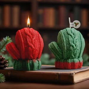 Christmas Decorations Handmade Gifts Cross Border Creative Candles Christmas Gloves Aromatherapy Candles Customization