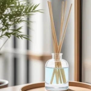 Christmas Egg Diamond China Empty Glass Reed Diffuser Bottles with Cap Cover, Flat