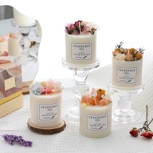 Christmas Flower Scented Friendly Candles Home Aromatherapy Natural Soy Wax Candle Smokeless Relaxing Candles Longer Burning
