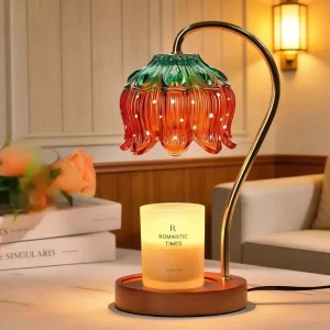 Christmas Gift Strawberry Fragrance Wax Burner Candle Lamp Dimmable Night Light Bedroom Table Candle Lamp Warmer Home Gift