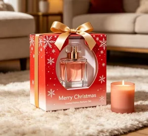 Christmas Perfume Gift Set 50ml Eau De Parfum Luxury Ribbon Box Long Lasting Fragrance Unisex Private Label OEM ODM