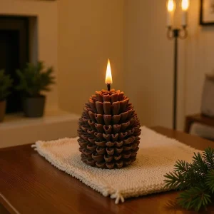 Christmas Pinecone shaped Soy Wax Fragrance scented Candle Handmade Home Decoration Gift for Festive Season
