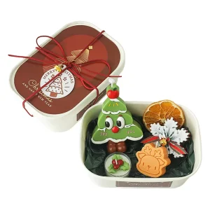 Christmas Themed Scented Candle Gift Set Handcrafted Atmosphere Art Shaped Candle Christmas Aroma Wax Gift Box
