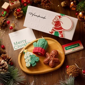 Christmas Tree Deer Shaped Scented Aromatherapy Candles Soy Wax Candle Set