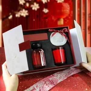 Christmas and Valentine’s Day Romantic Wedding Gift Set Home Perfume Soybean Wax Scented Candles Reed Diffuser Set Gift Box