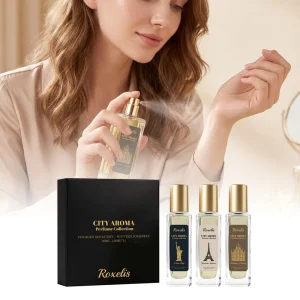 City Perfume Set Naturally Gentle Long Lasting Fresh Scent Light Luxury Spray Perfume Gift Box Set for Women