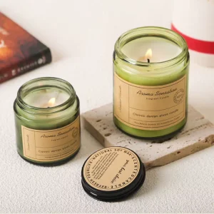 Classic Design Handmade Glass Jar Soy Wax Scented Candles for Thanksgiving Christmas Luxury Relaxation Therapy Elegant Home