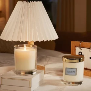 Classic Glass Jar Premium Soy Wax Cotton Wick Handmade Home Scented Aromatherapy Candles for Living Room Bedroom Bathroom Bars