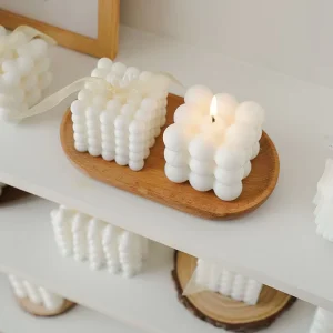 Classical Rubik’s Cube Shaped Soy Wax Handmade Scented Candles Environment Friendly Wedding Favors Candle Jar