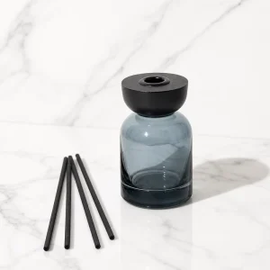 Clear 200ml Glass Diffuser Bottle Rubber Stopper Empty Aroma Reed Perfume Diffuser Container for Home Hotel Fragrance Decor