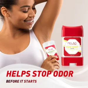 Clear Gel Deodorant Stick for Sport Use Apocrine Body Odor Control Natural Tea Tree Extract Fragrance Antiperspirant Deodorant
