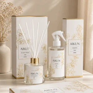 Clear Glass Alcohol Free Private Label Home Diffuser Reed Stick Set Reed Diffuser for Bedroom Hotel Custom OEM