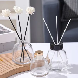 Clear Glass Reed Diffuser Bottles Refillable Containers for Essential Oil