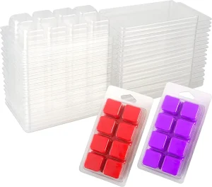 Clear PET 8 Cavity Clamshell Blister Packaging Tray for Scented Candles Wax Melt Transparent Storage Solution