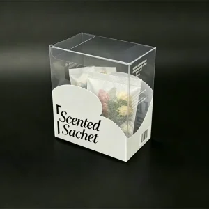 Clear PET Foldable Plastic Packaging Boxes for Scented Sachets Aroma Candles and Fragrance Products