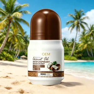 Coconut Scented Liquid Underarm Roll on Stick Refreshing Non Greasy Custom logo Perfume Sweat Control Antiperspirant Deodorant