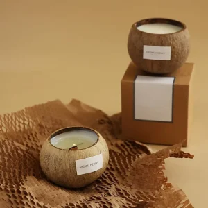 Coconut Shell Scented Candle Creative Multi scene Coconut Shell Scented Candle Gift Box for Home Hotel