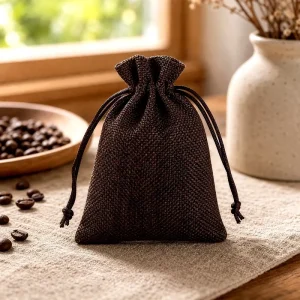 Coffee Bean Scent Aroma Sachet Pouch with Hanging Cord BPA Free Rectangle Shape 2-Month Duration