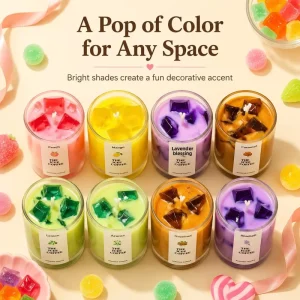 Coffee flavored Glass Jar Cup shaped Handmade Smokeless Jelly Wax Scented Candle Home use Creative Instagram style