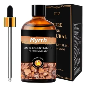Cold-Pressed 100% Plant Extract Organic Myrrh Essential Oil, 100ml, for Massage, Fragrance, and Skin Care