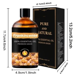 Cold-Pressed 100% Pure Frankincense Essential Oil, 100ml, for Fragrance, Skin Care, and Massage