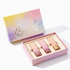Color printed Lipstick Set Gift Boxes Facial Cleanser Cardboard Boxes Cosmetic Box Packaging Custom