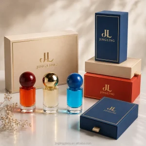Colorful Fragrance Spray Bottle Set with Custom Logo Gift Box Packaging