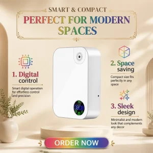 Commercial Electric Aroma Diffuser with Essential Oil, HVAC Connection, Battery Operation, and 180ml Capacity