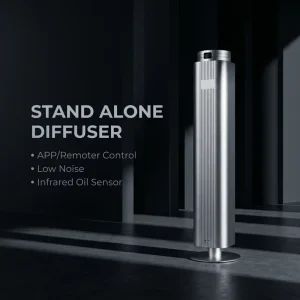 Commercial Hotel Scent Diffuser Machine with Infrared Oil Detection Technology Aluminum Alloy Metallic Style