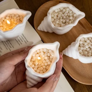 Conch Scented Candle Pearl Wax Shell Shaped Candle