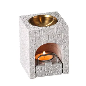 Concrete Essential Oil Burner Wax Melt Fragrance Stainless Steel Perfume Lamp for Home Office Use